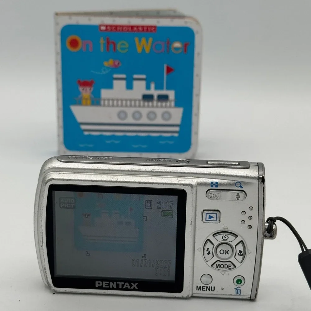 Pentax Optio M30 Digital Camera Silver 7.1MP 3x Optical Zoom Y2K Retro Pocket